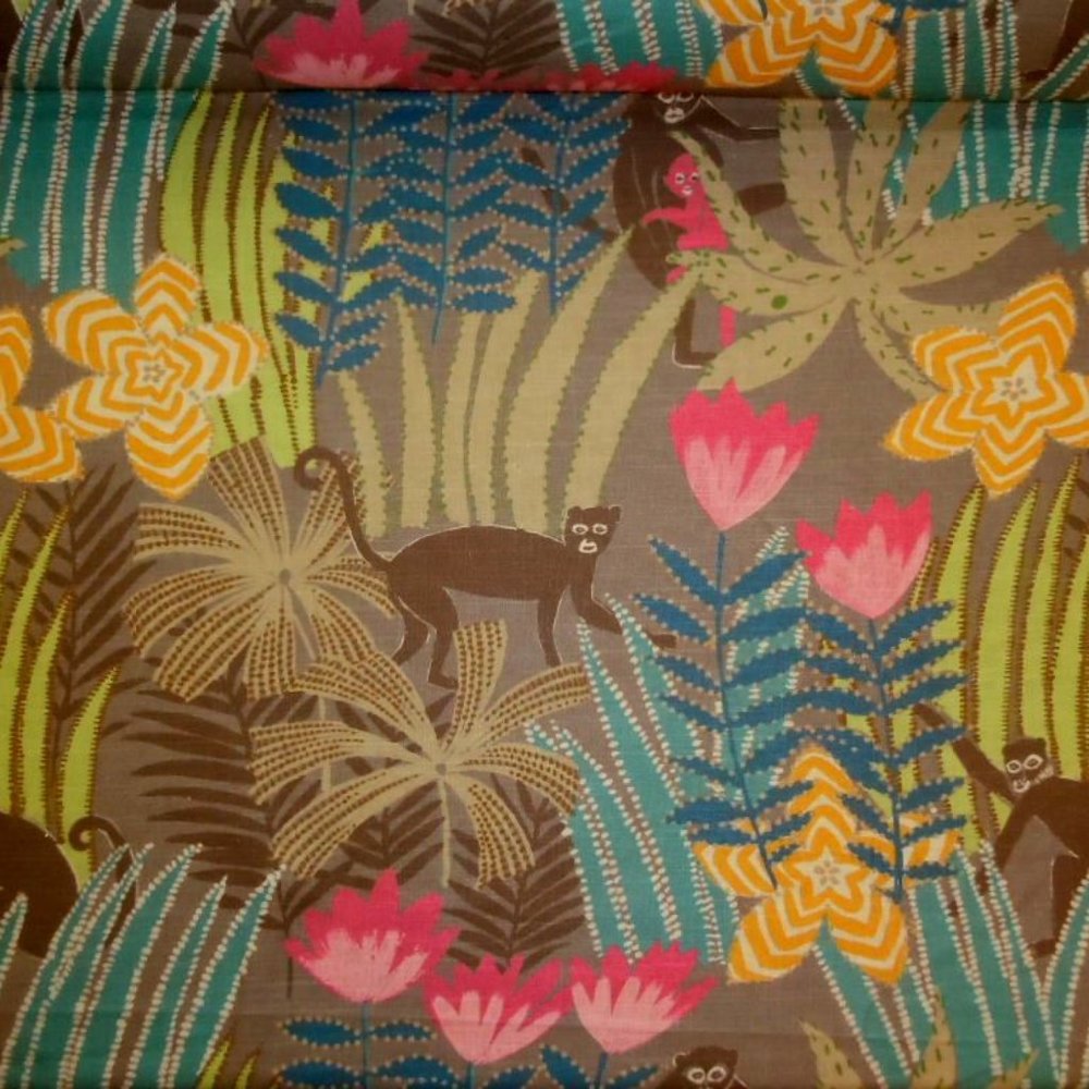 Hamilton Jungle in Pebble Fabric